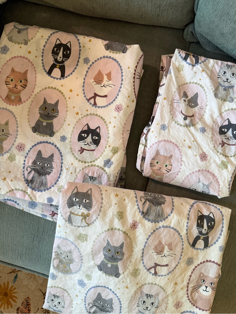 Pottery Barn Kids Twin Sheet Set - Cats